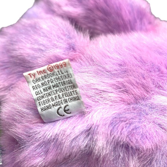 TY Beanie Classic Collection 1999 LILACBEARY The Plush Bear Stuffed Animal Toy - Picture 7 of 11